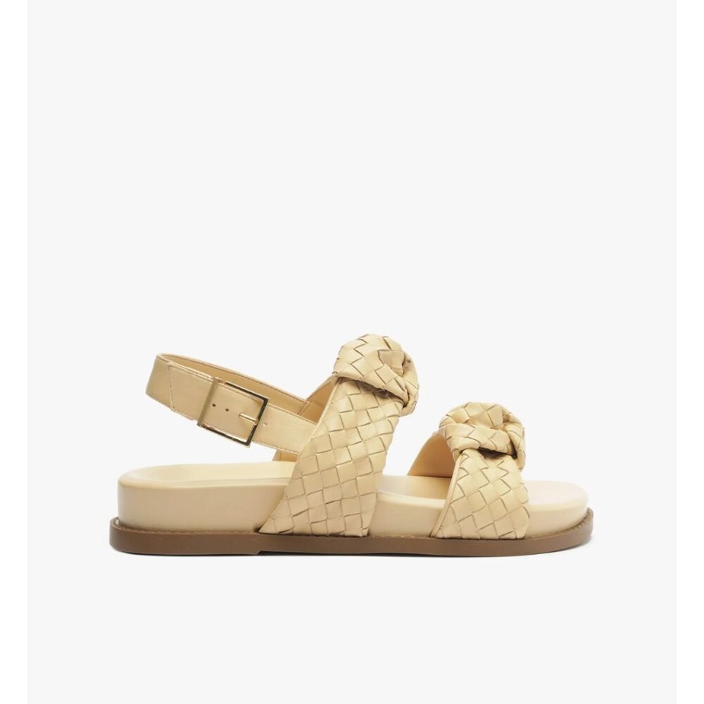 Schutz Kareen Knot Sandals 6.5 white